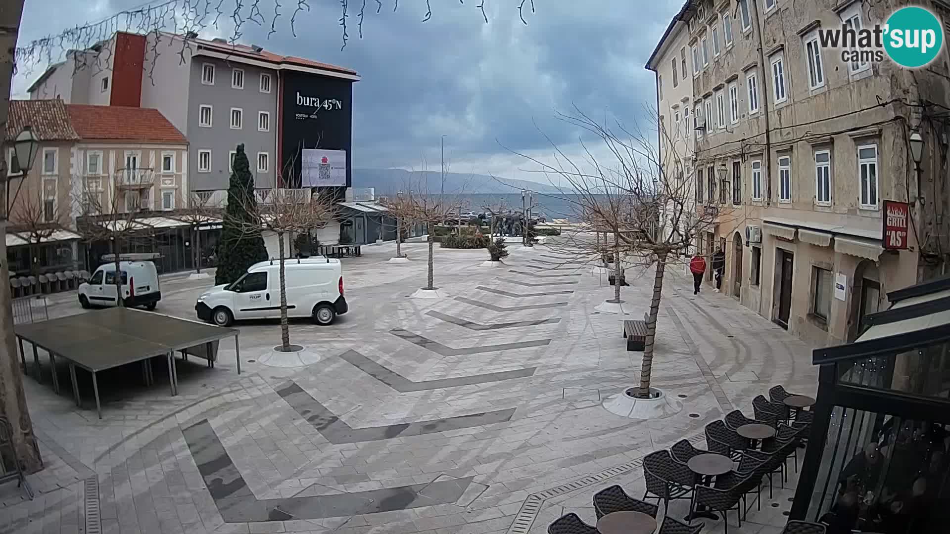 Centro della città di Senj – Piazza Pavlin – Live Cam Dalmazia