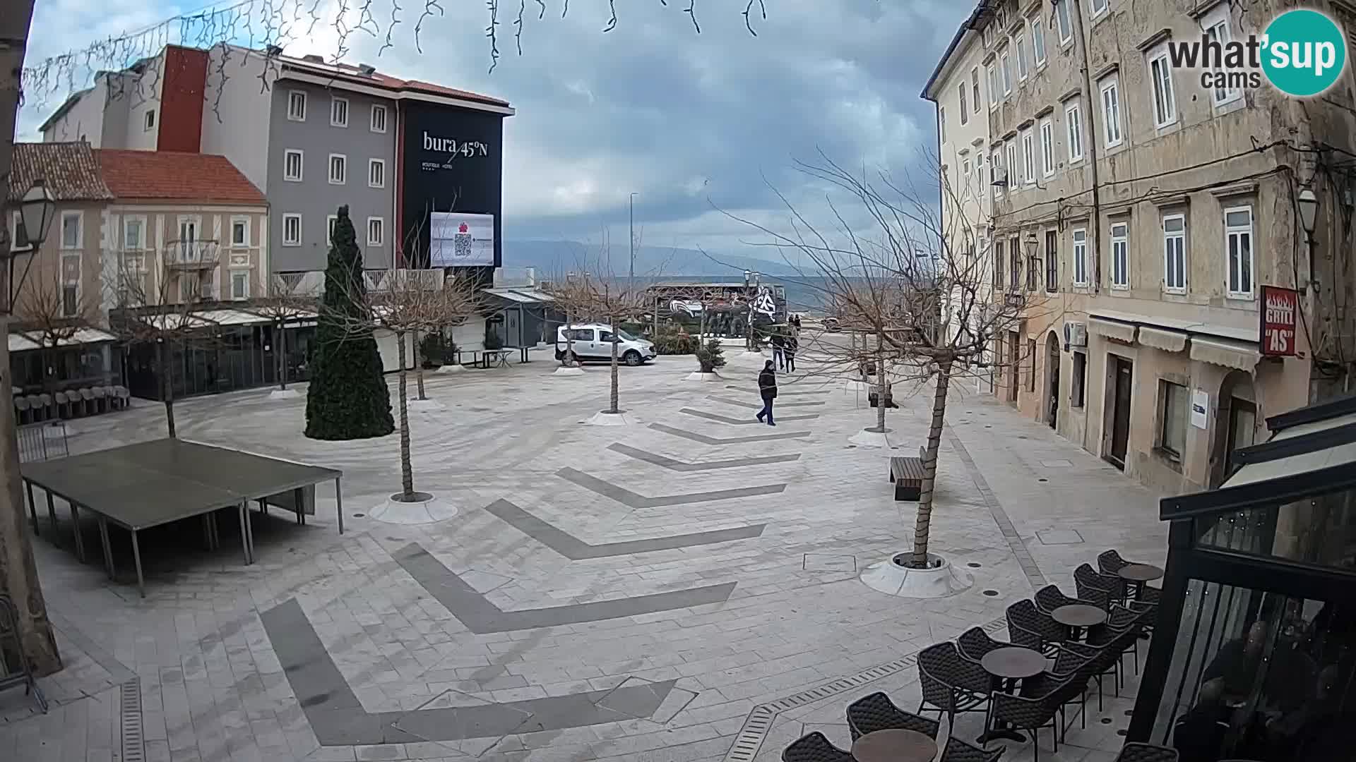 Center mesta Senj – Pavlinski trg – spletne kamere Dalmacija