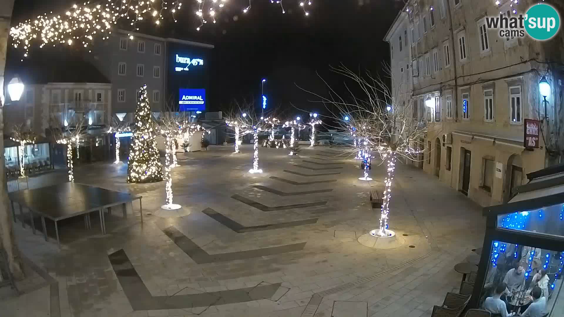 Centro della città di Senj – Piazza Pavlin – Live Cam Dalmazia