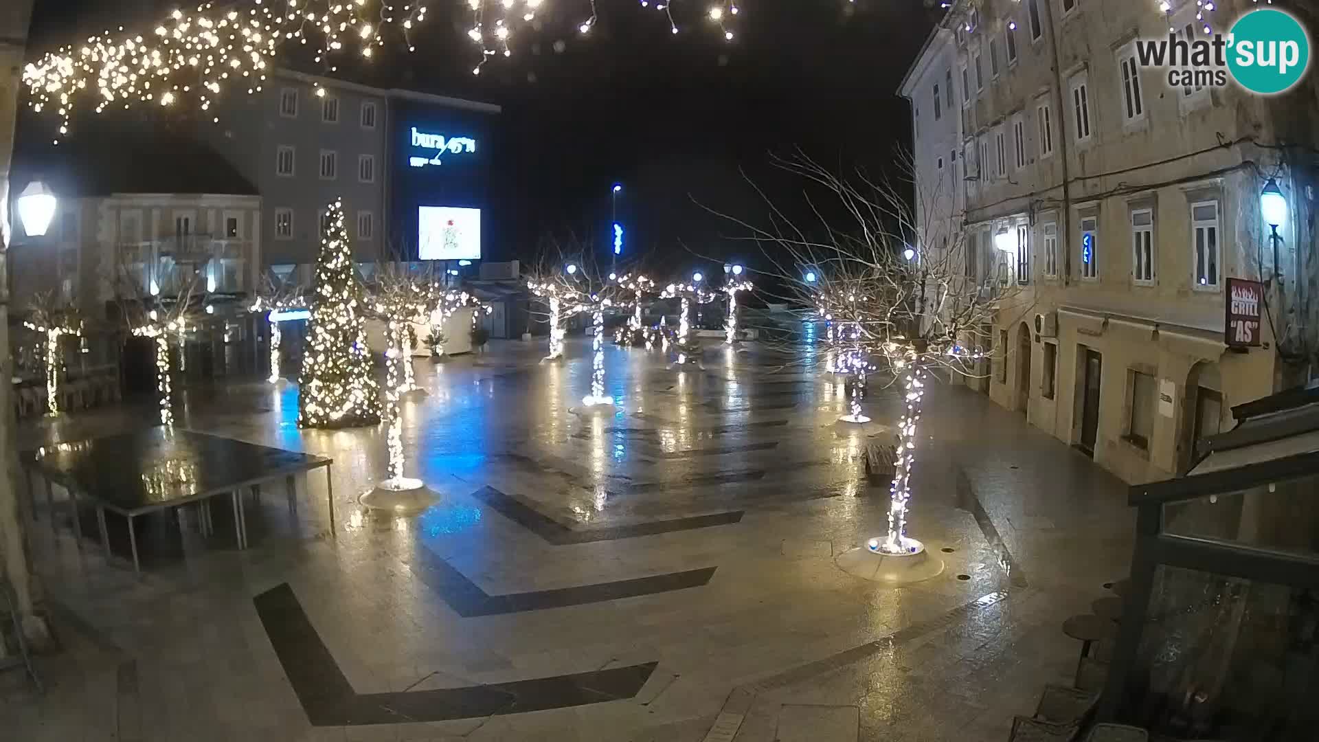 Zentrum der Stadt Senj – Pavlin platz – Live Cam Dalmatia