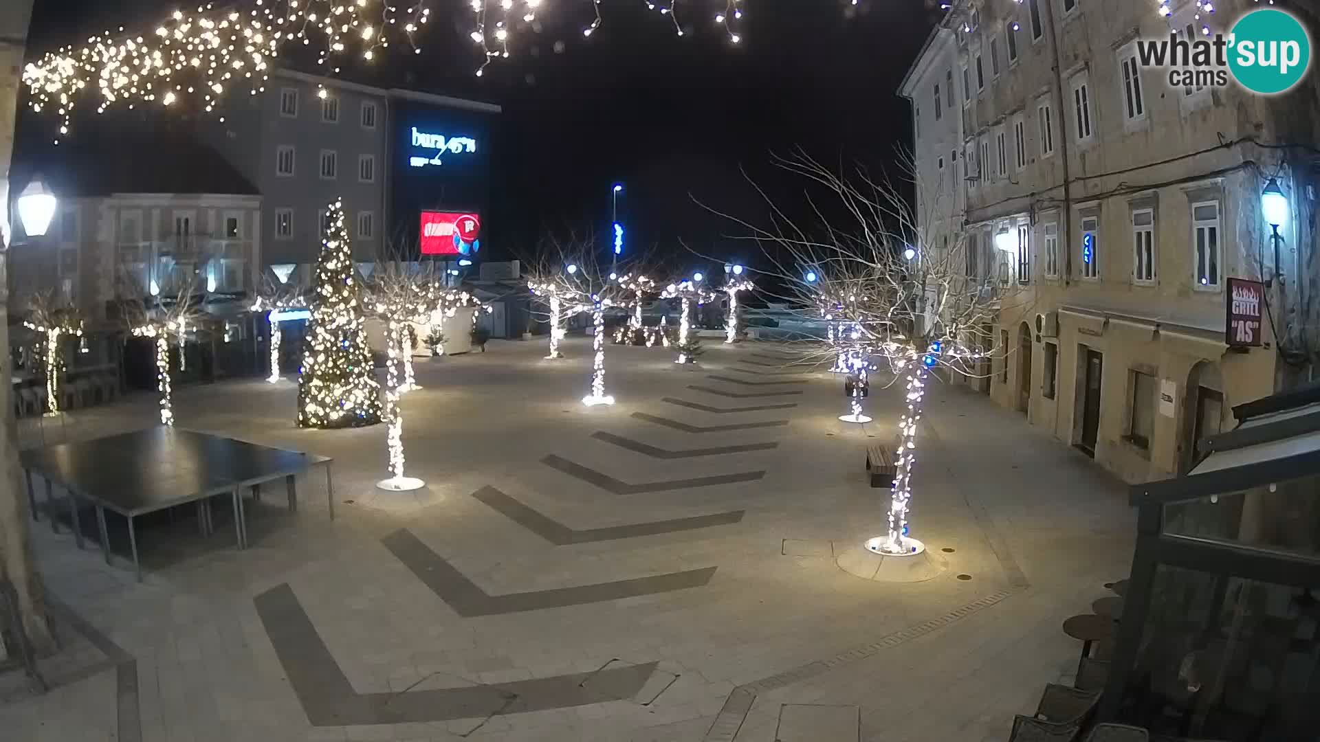 Centre de la ville de Senj – Place Pavlin – Live Cam Dalmatie