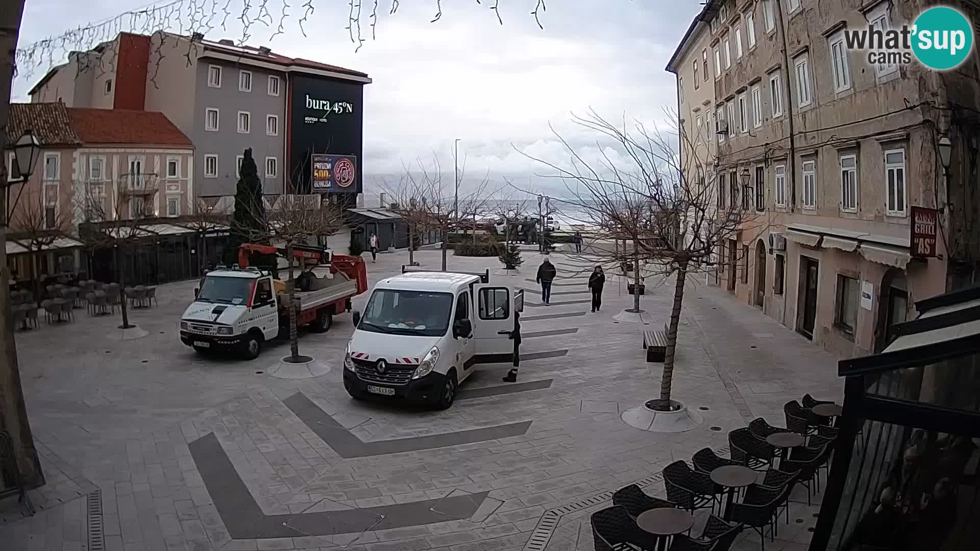 Centro della città di Senj – Piazza Pavlin – Live Cam Dalmazia