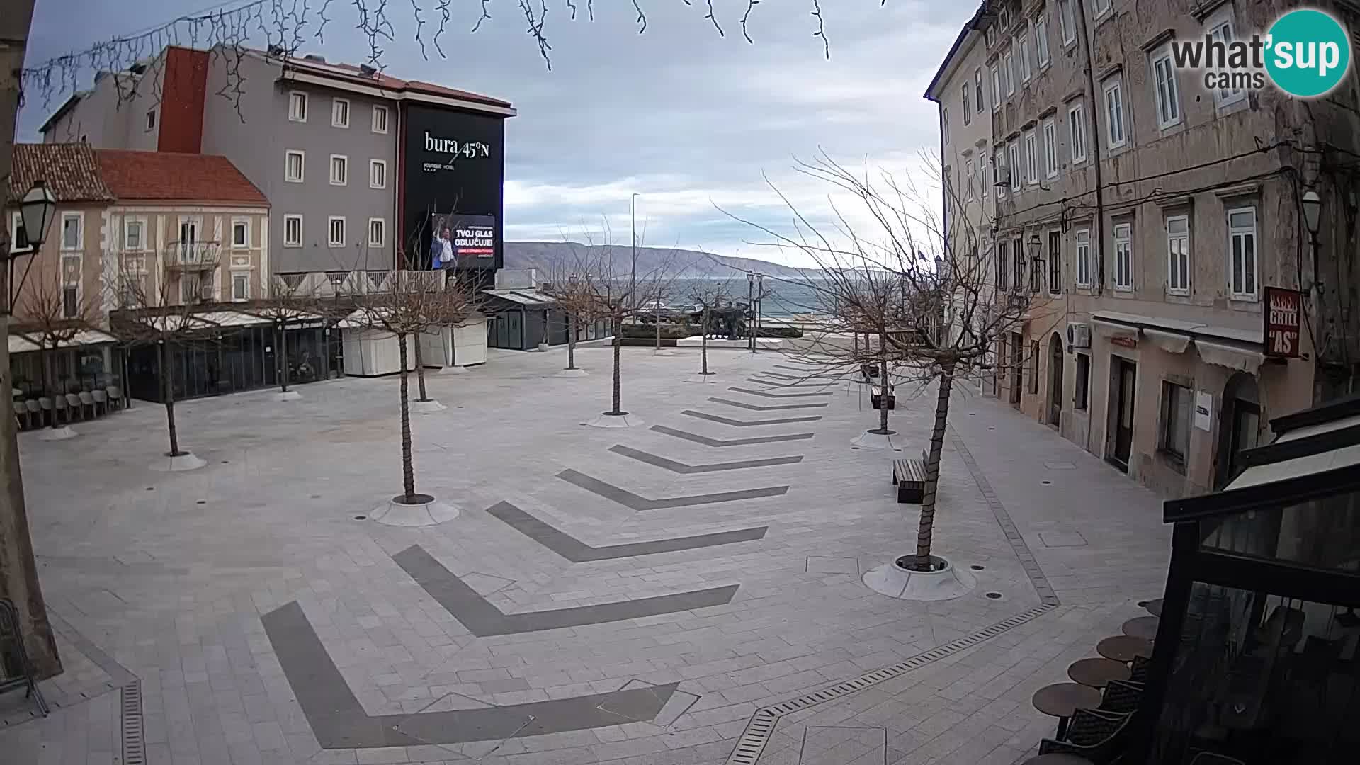 Centre de la ville de Senj – Place Pavlin – Live Cam Dalmatie