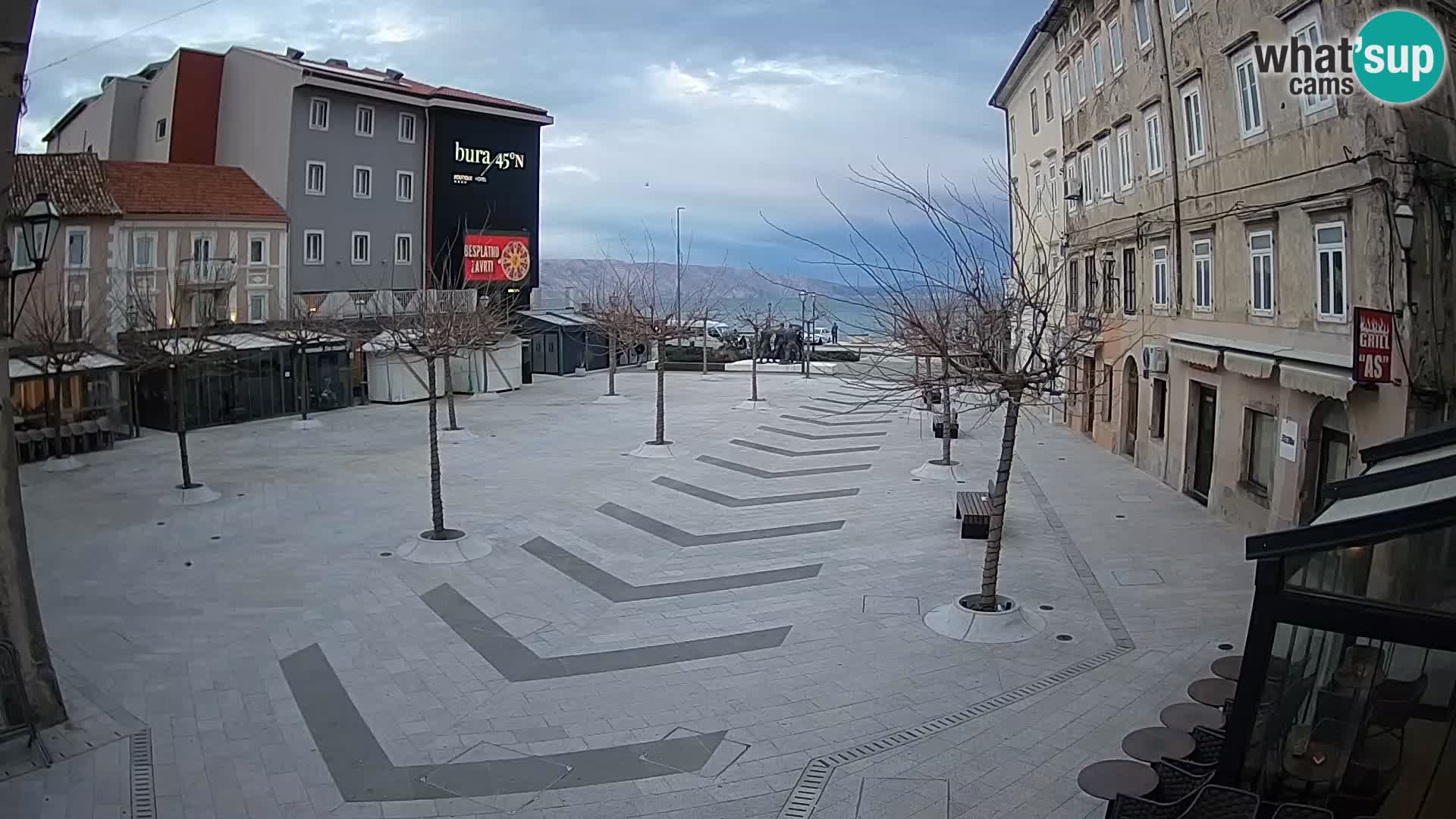 Center of Senj city – Pavlin square – Live Cam Dalmatia