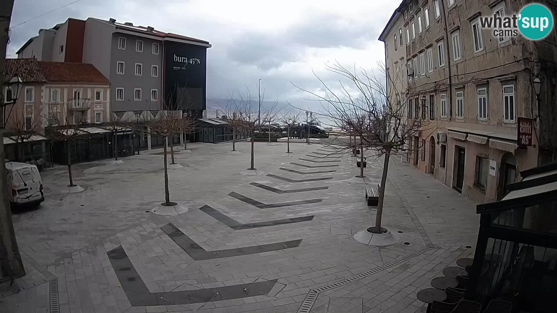 Centro della città di Senj – Piazza Pavlin – Live Cam Dalmazia