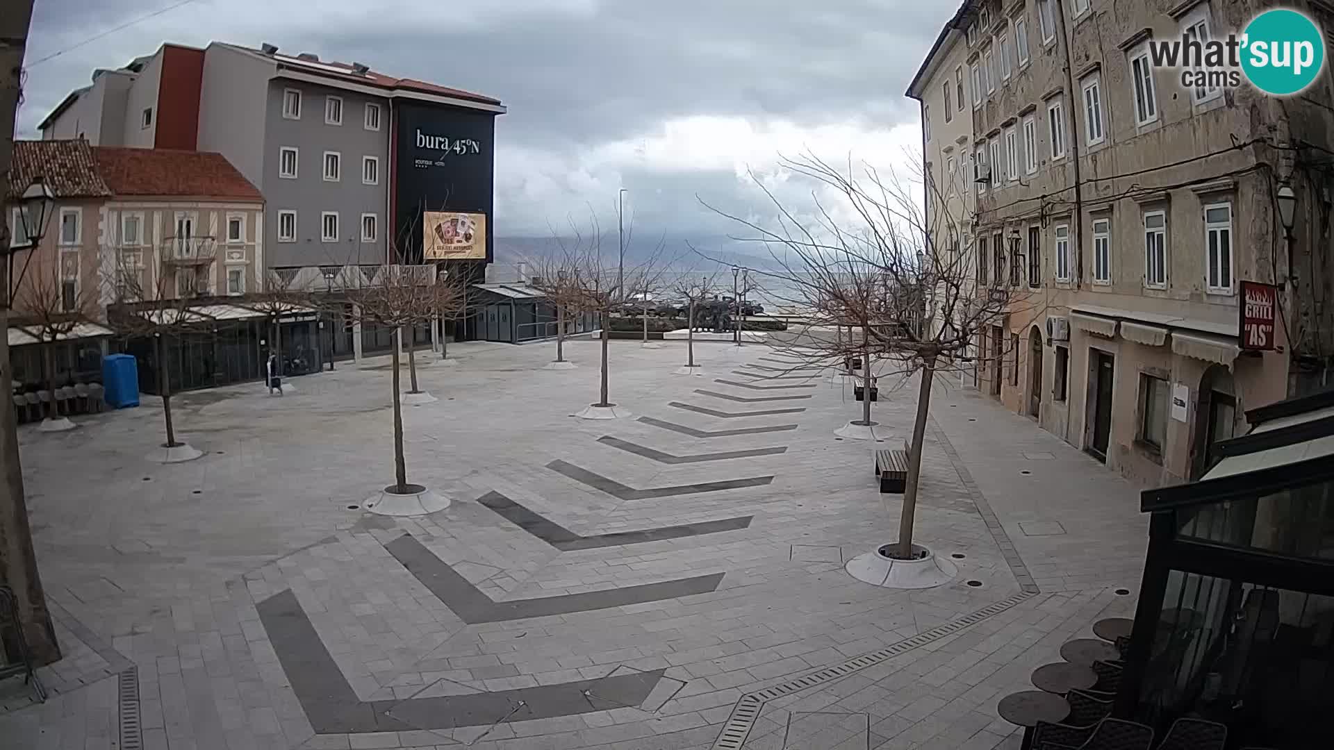 Centro della città di Senj – Piazza Pavlin – Live Cam Dalmazia