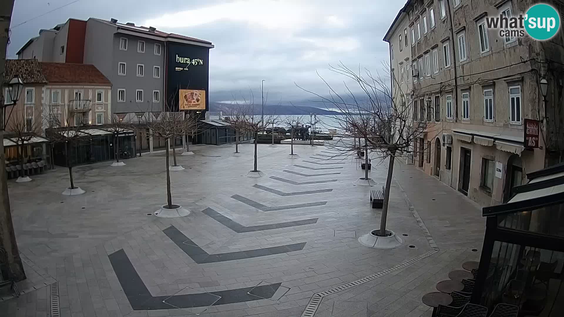 Centro della città di Senj – Piazza Pavlin – Live Cam Dalmazia