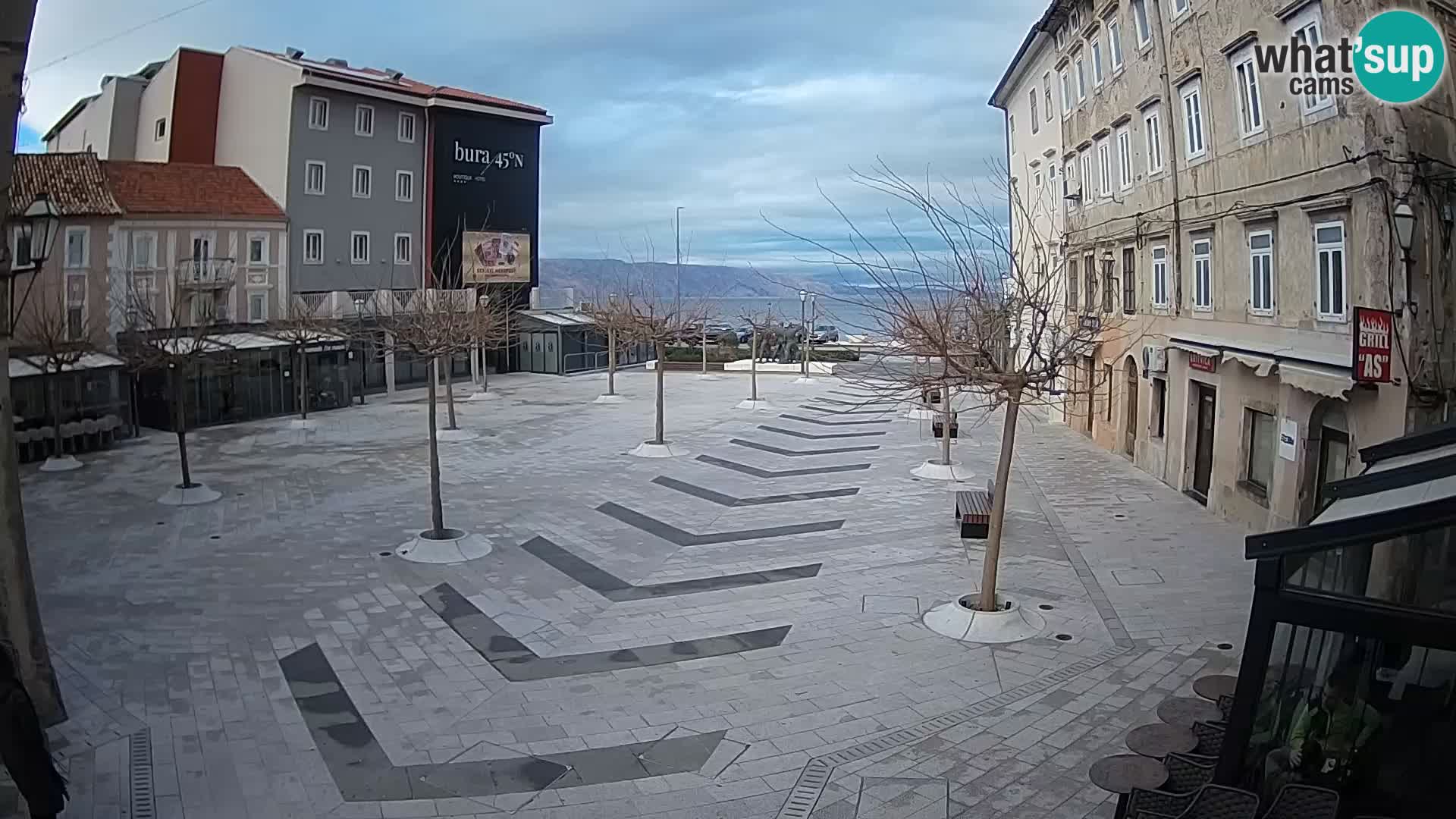 Centro della città di Senj – Piazza Pavlin – Live Cam Dalmazia