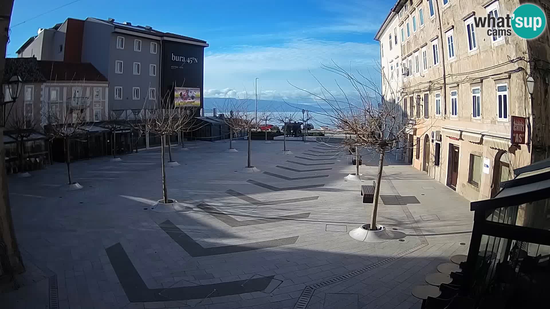 Centro della città di Senj – Piazza Pavlin – Live Cam Dalmazia