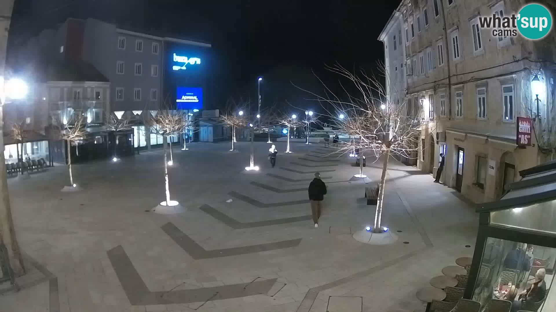 Centro de la ciudad de Senj – plaza Pavlin – Live Cam Dalmacia