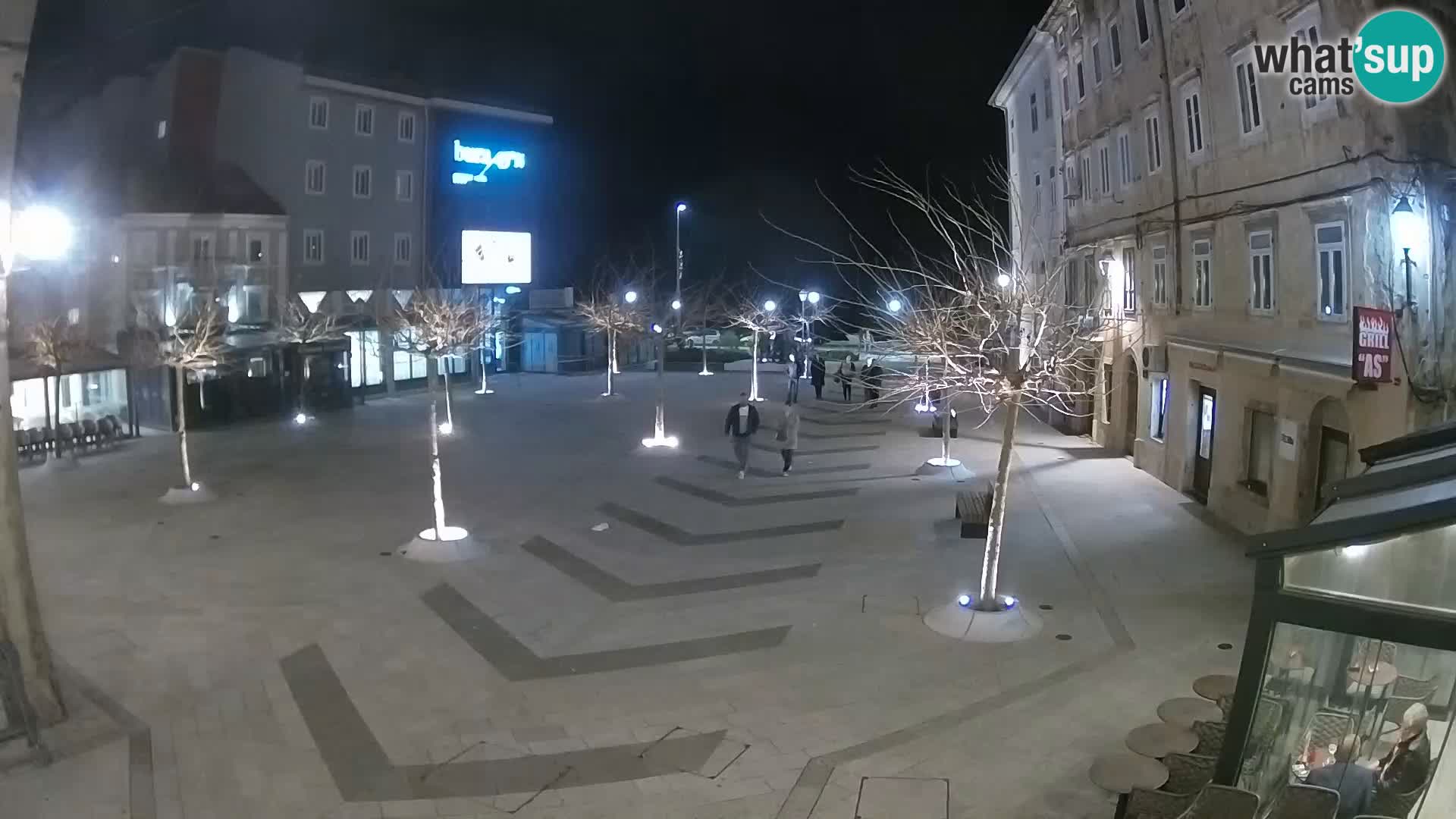 Centro de la ciudad de Senj – plaza Pavlin – Live Cam Dalmacia