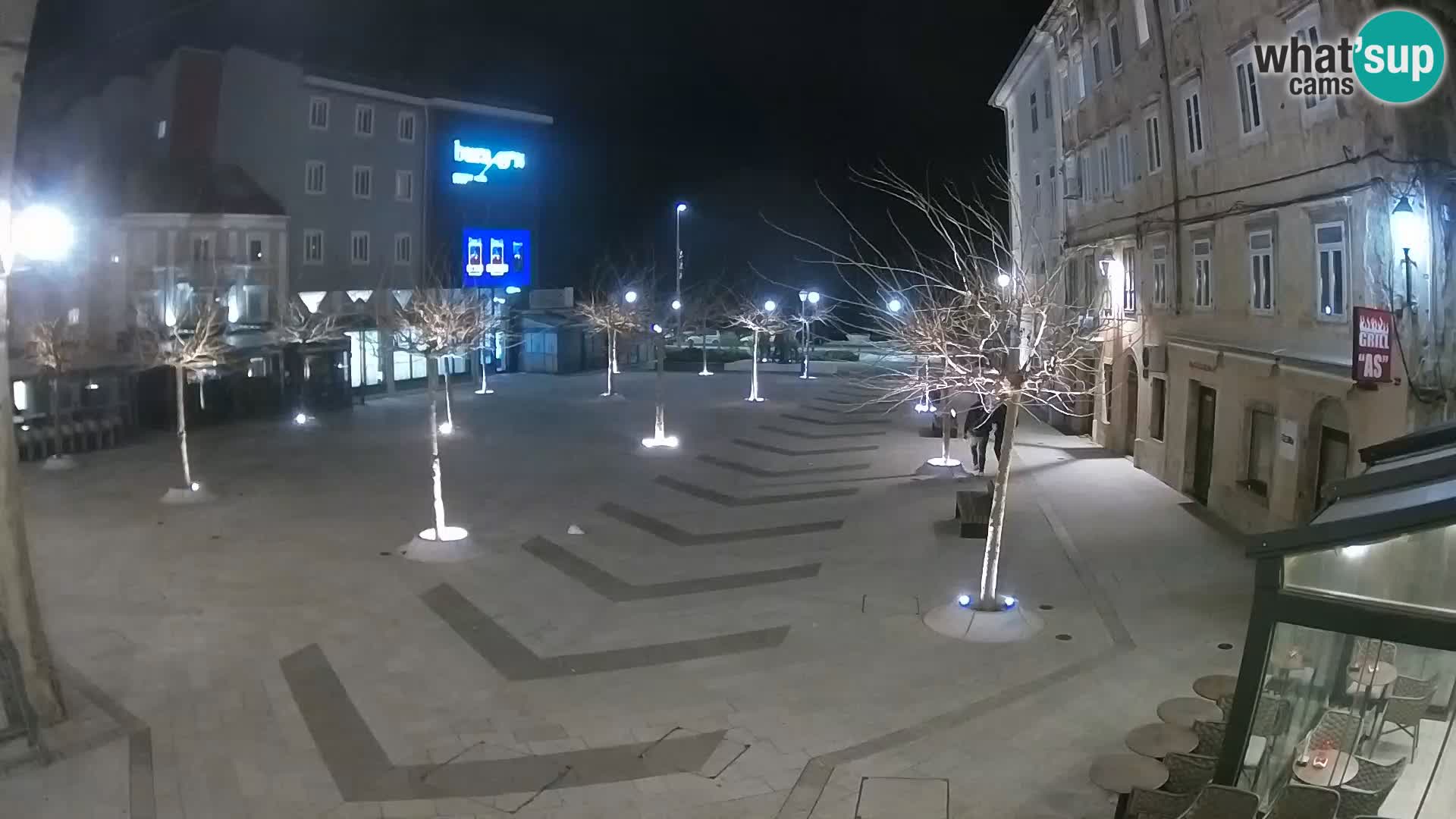 Centro de la ciudad de Senj – plaza Pavlin – Live Cam Dalmacia