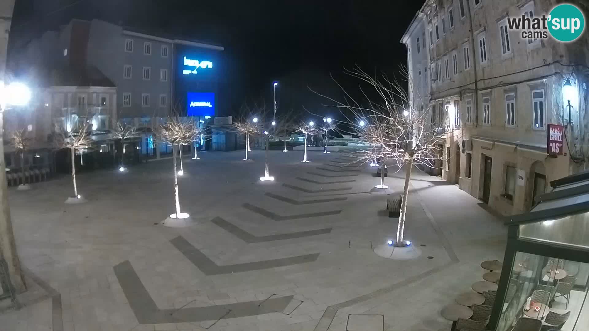 Centro de la ciudad de Senj – plaza Pavlin – Live Cam Dalmacia