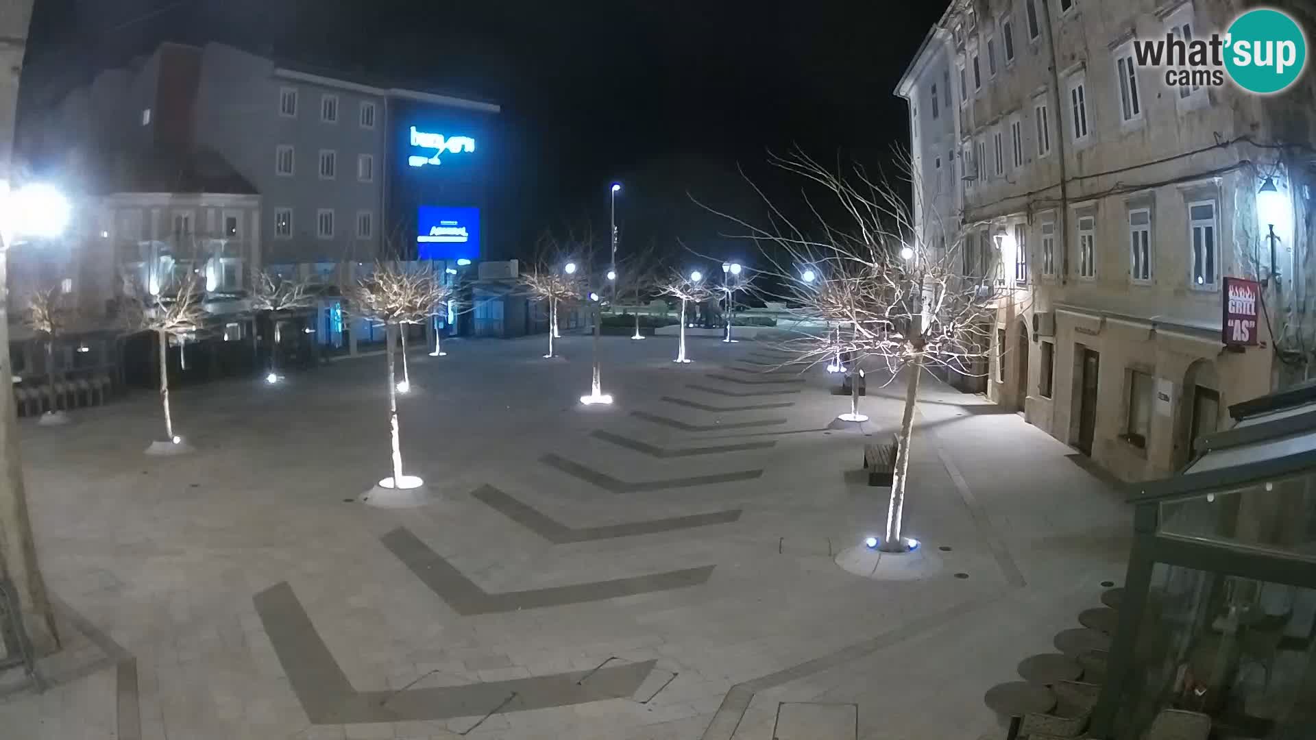 Centro de la ciudad de Senj – plaza Pavlin – Live Cam Dalmacia