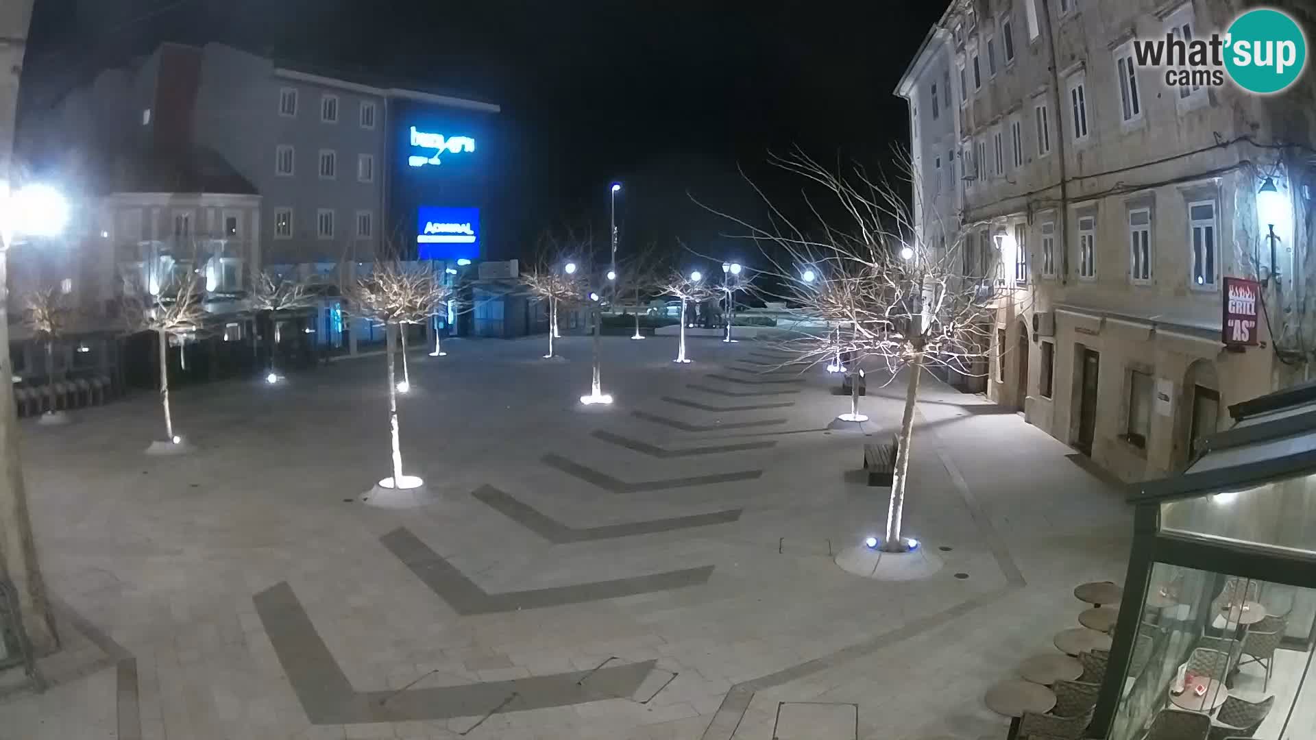 Centro de la ciudad de Senj – plaza Pavlin – Live Cam Dalmacia