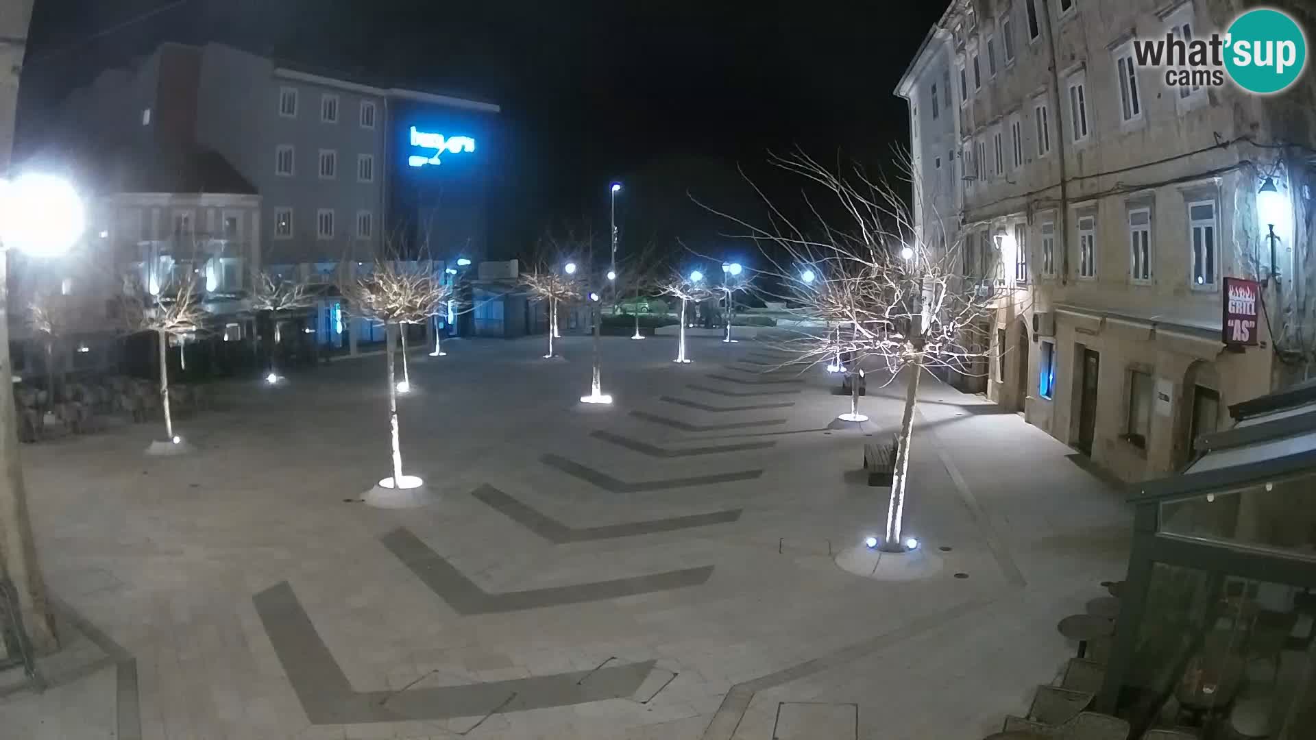 Centro de la ciudad de Senj – plaza Pavlin – Live Cam Dalmacia