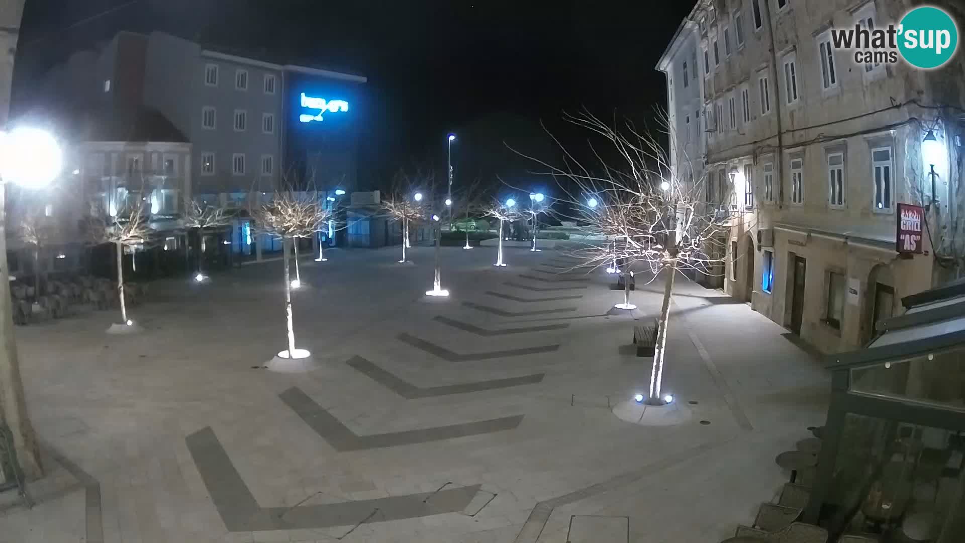 Centro della città di Senj – Piazza Pavlin – Live Cam Dalmazia