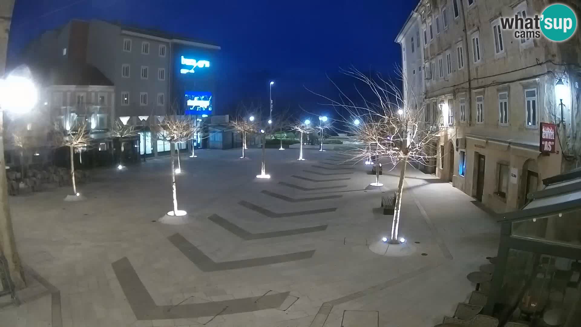 Centro de la ciudad de Senj – plaza Pavlin – Live Cam Dalmacia