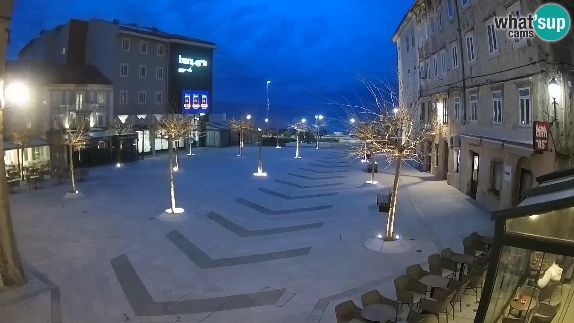 Centro de la ciudad de Senj – plaza Pavlin – Live Cam Dalmacia