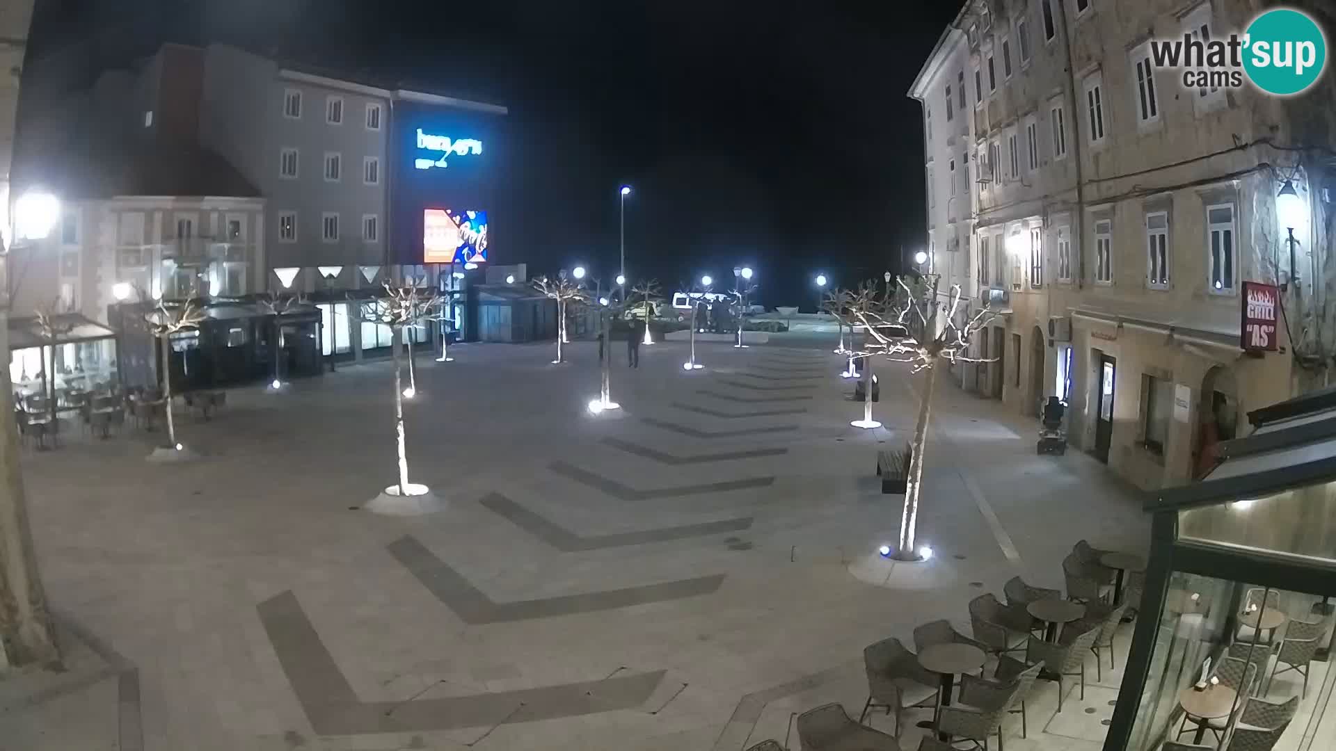 Centro de la ciudad de Senj – plaza Pavlin – Live Cam Dalmacia