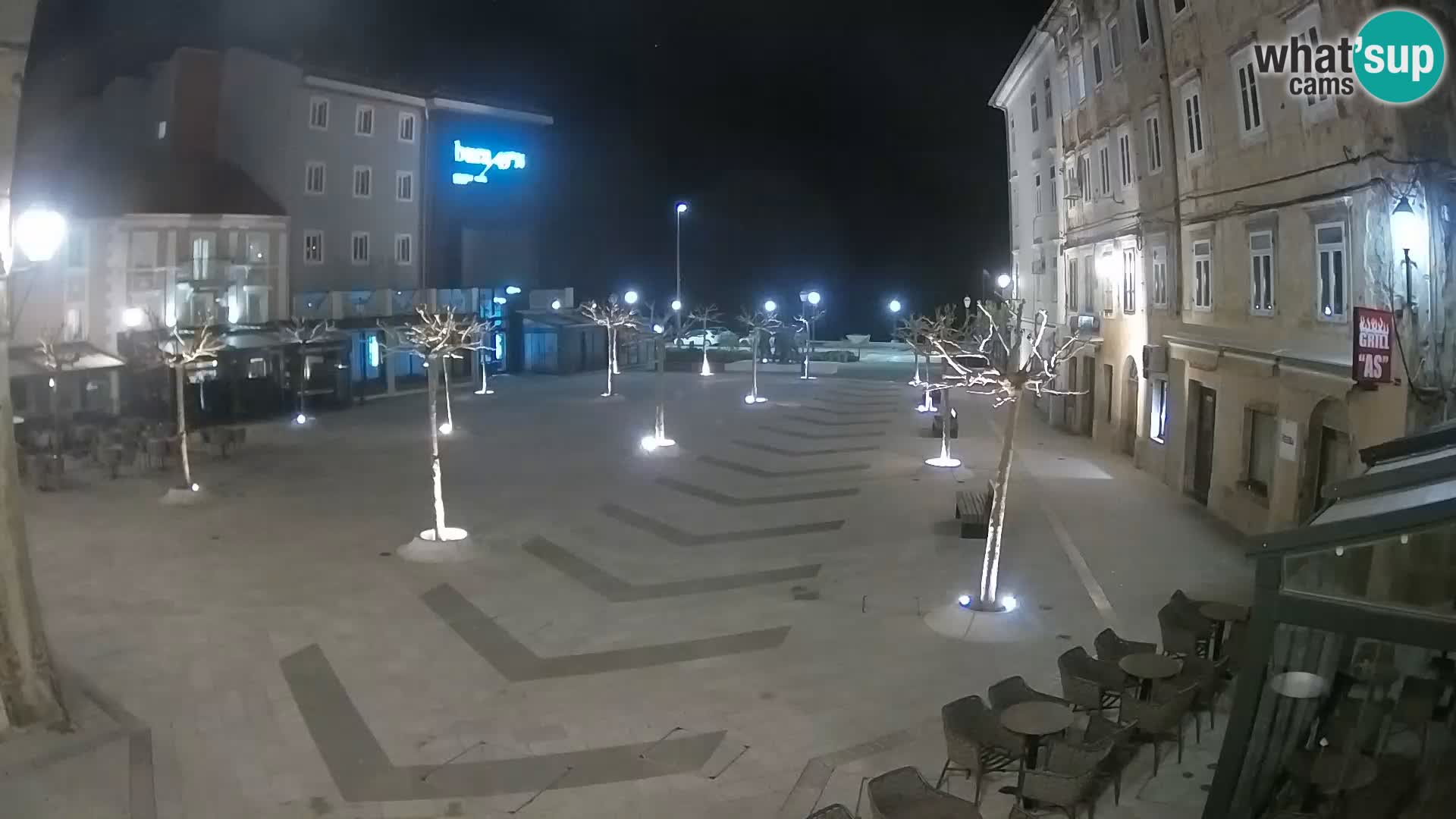 Centre de la ville de Senj – Place Pavlin – Live Cam Dalmatie