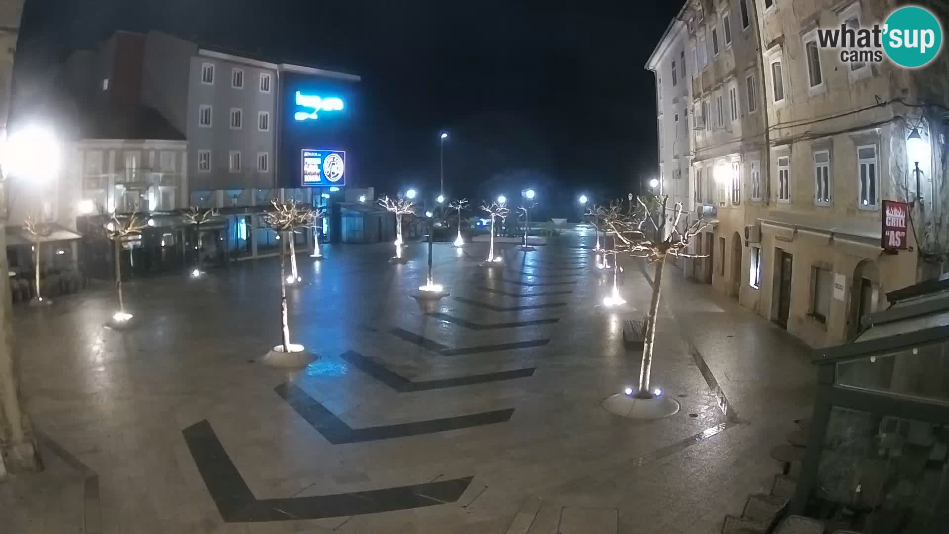 Centro de la ciudad de Senj – plaza Pavlin – Live Cam Dalmacia