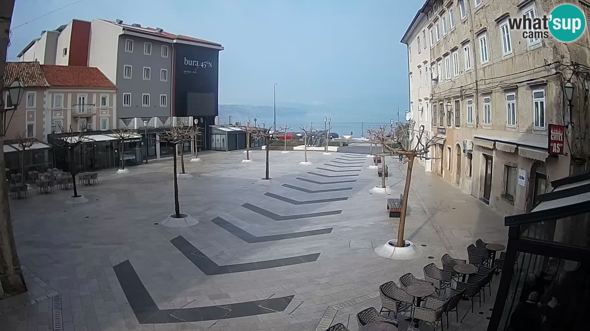 Centro della città di Senj – Piazza Pavlin – Live Cam Dalmazia