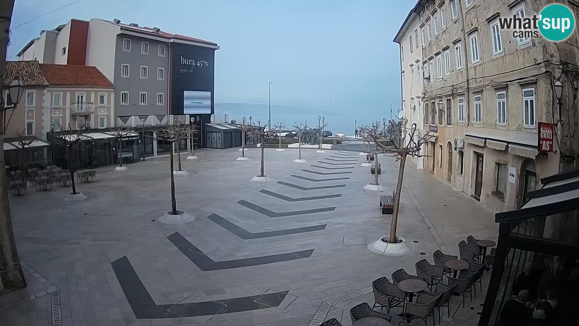 Centre de la ville de Senj – Place Pavlin – Live Cam Dalmatie