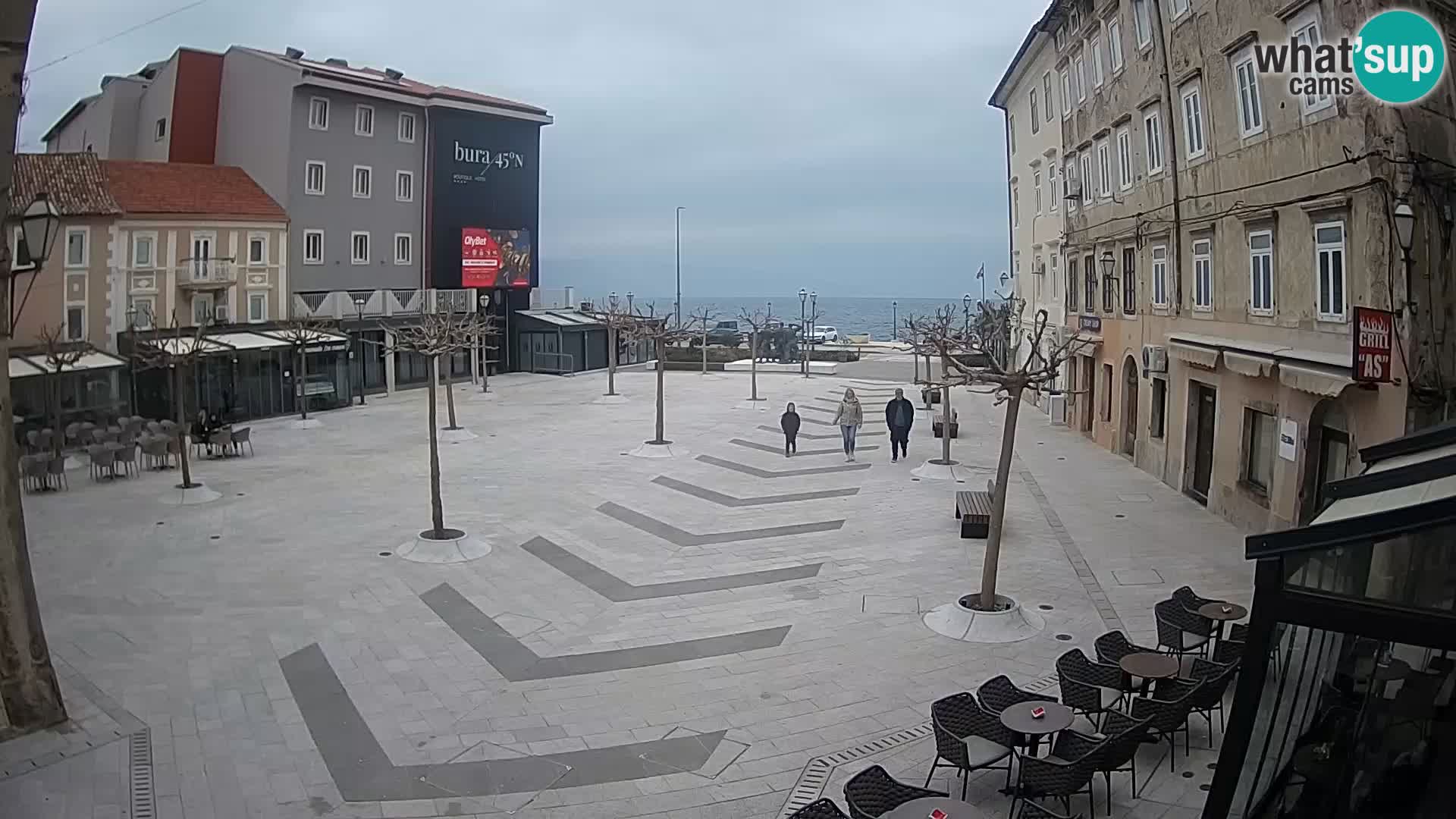 Centro della città di Senj – Piazza Pavlin – Live Cam Dalmazia