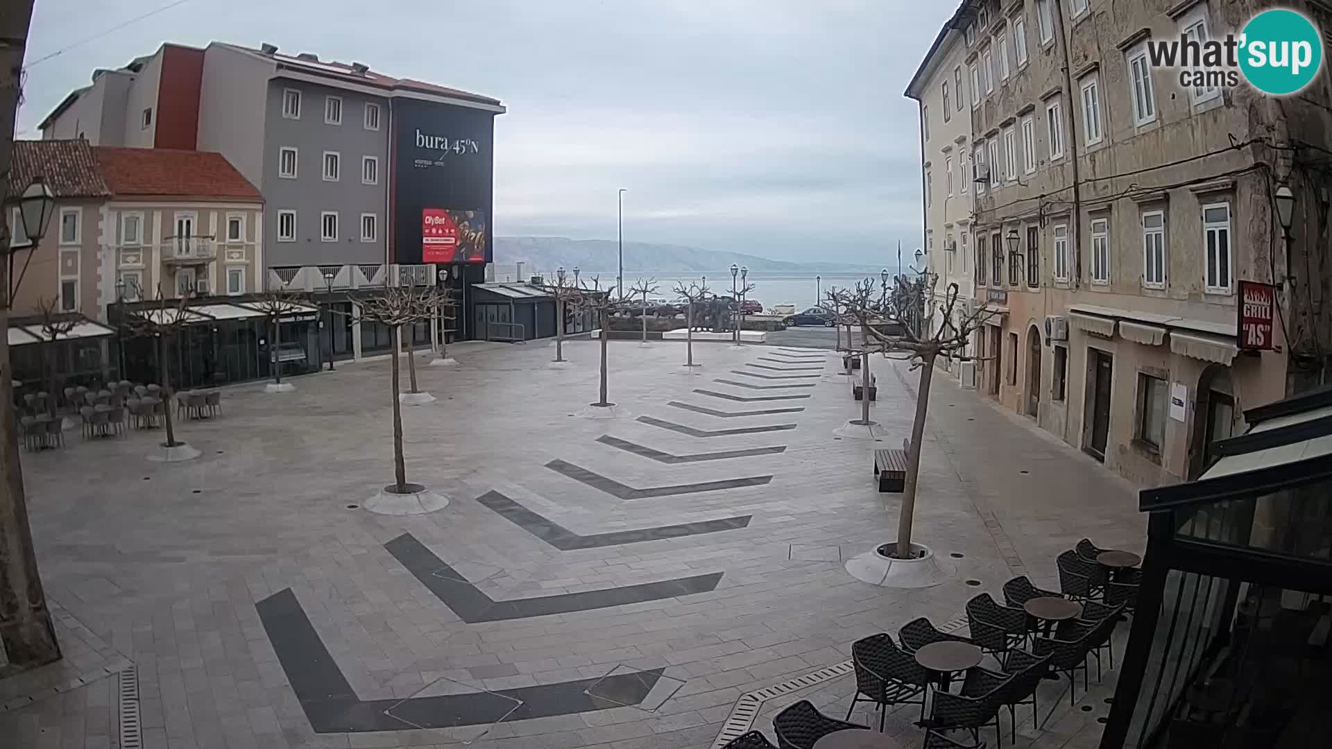 Centro della città di Senj – Piazza Pavlin – Live Cam Dalmazia