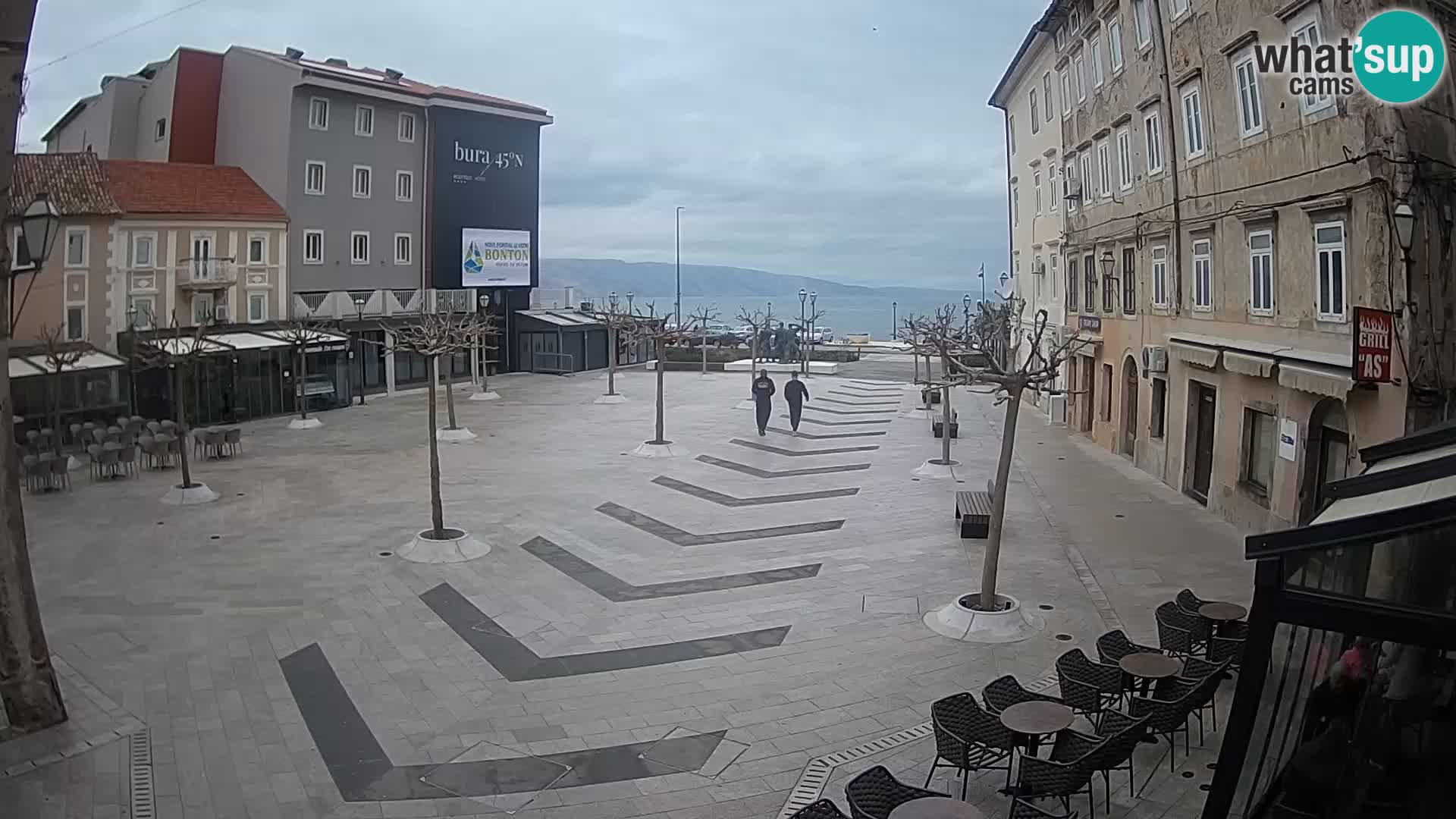 Centro de la ciudad de Senj – plaza Pavlin – Live Cam Dalmacia