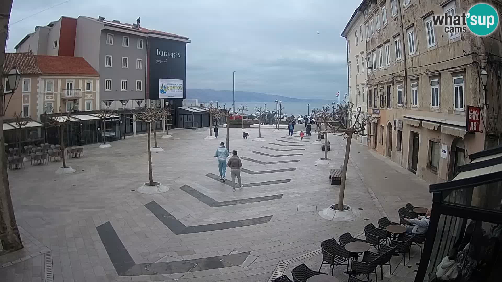 Centre de la ville de Senj – Place Pavlin – Live Cam Dalmatie