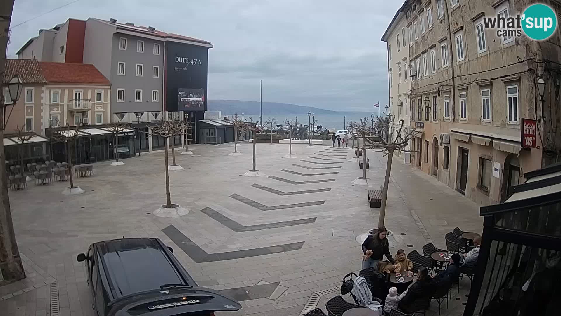 Centro de la ciudad de Senj – plaza Pavlin – Live Cam Dalmacia