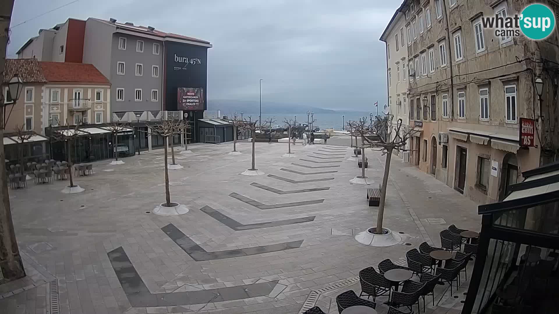 Centro della città di Senj – Piazza Pavlin – Live Cam Dalmazia