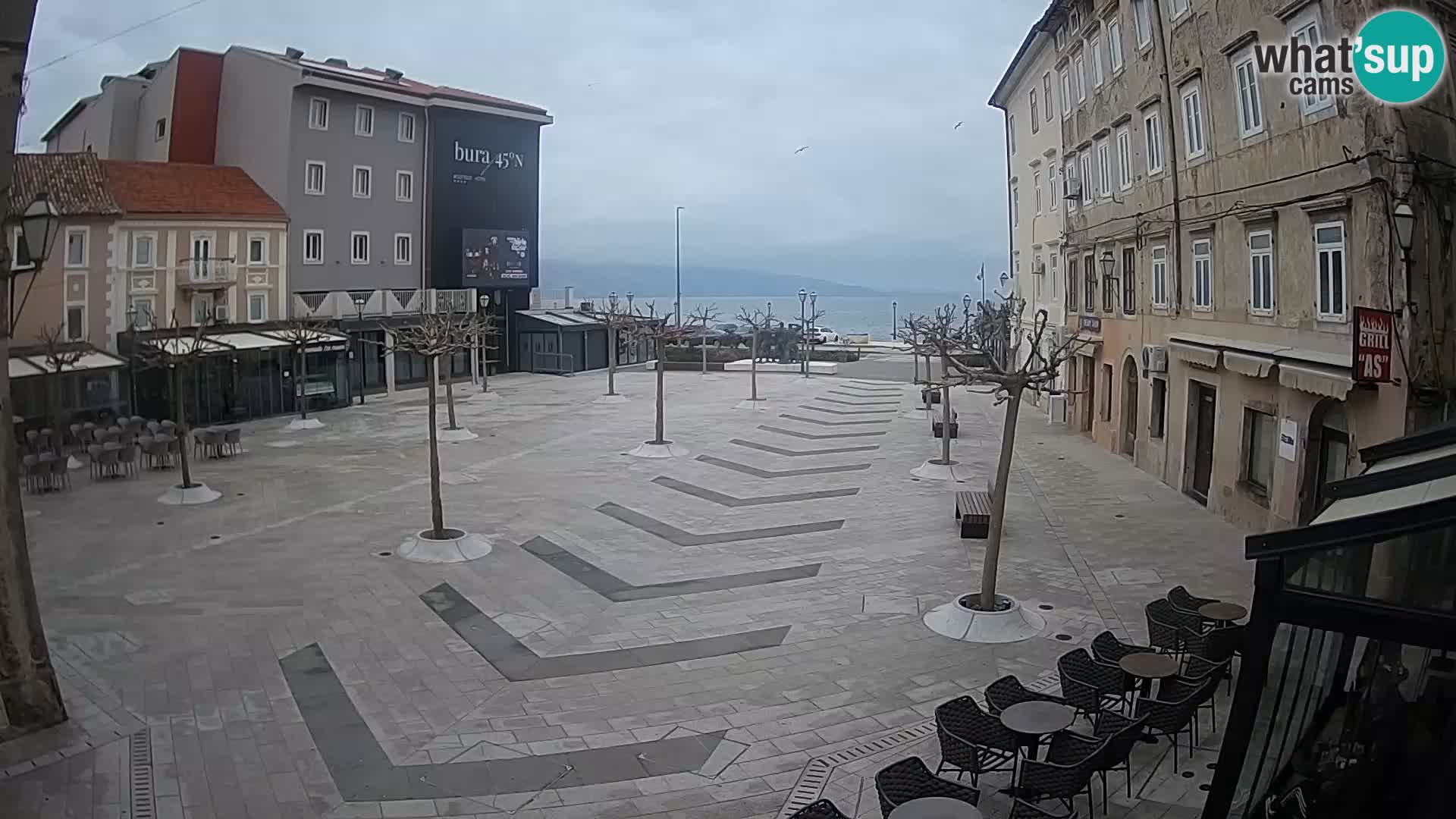 Centro della città di Senj – Piazza Pavlin – Live Cam Dalmazia