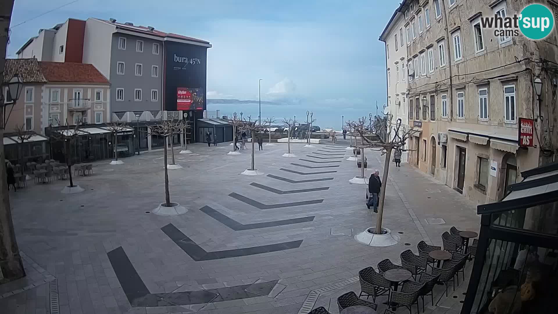 Centro della città di Senj – Piazza Pavlin – Live Cam Dalmazia