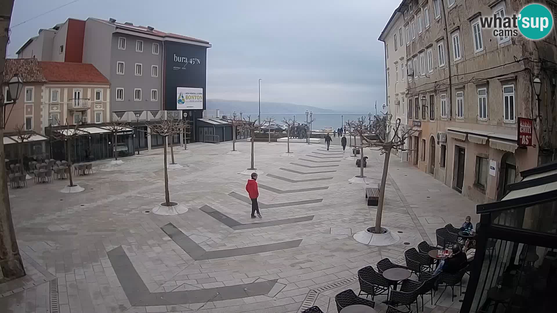 Centro de la ciudad de Senj – plaza Pavlin – Live Cam Dalmacia