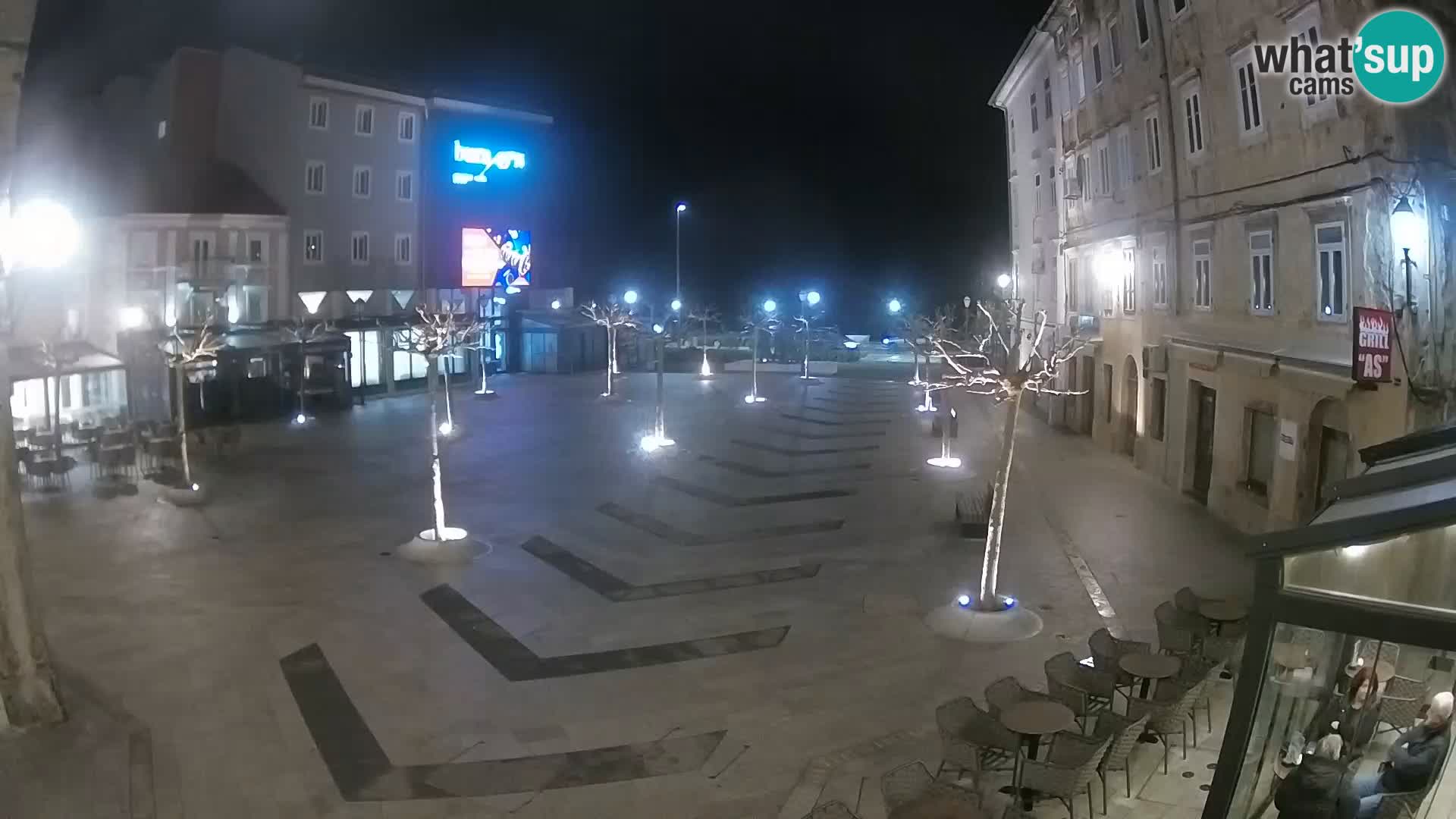 Centro de la ciudad de Senj – plaza Pavlin – Live Cam Dalmacia