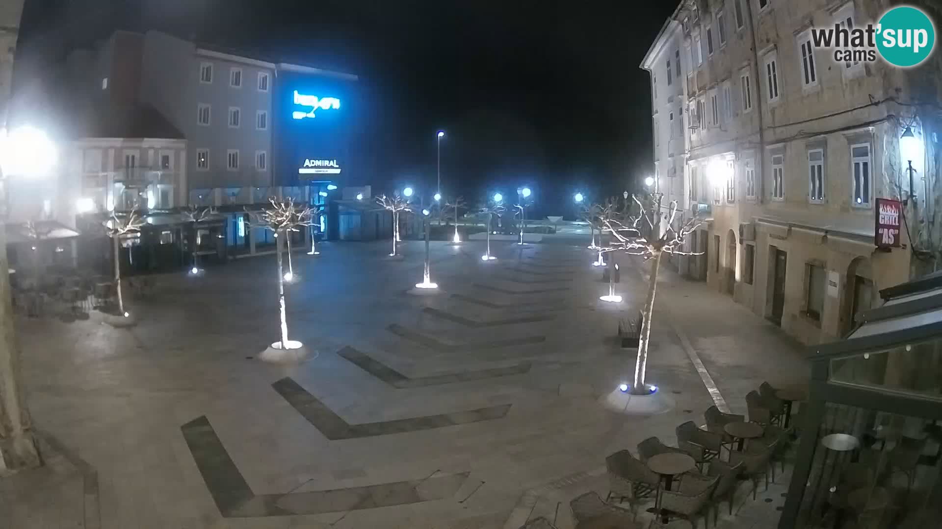 Centro de la ciudad de Senj – plaza Pavlin – Live Cam Dalmacia