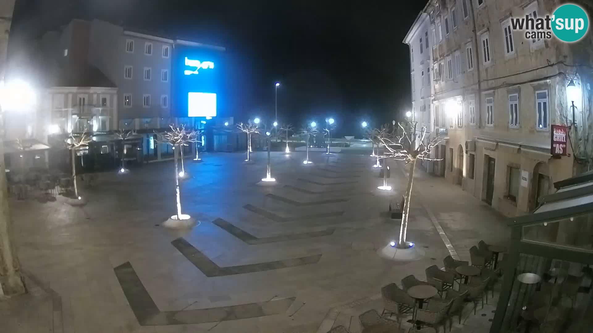 Centro de la ciudad de Senj – plaza Pavlin – Live Cam Dalmacia