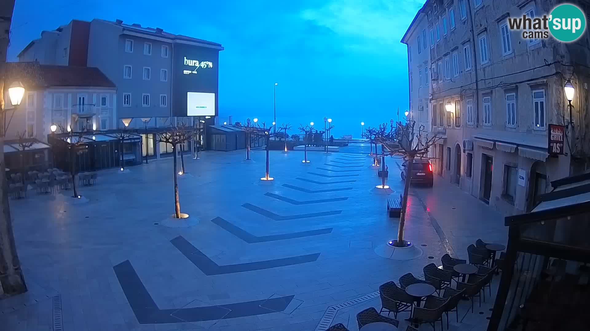 Centro de la ciudad de Senj – plaza Pavlin – Live Cam Dalmacia