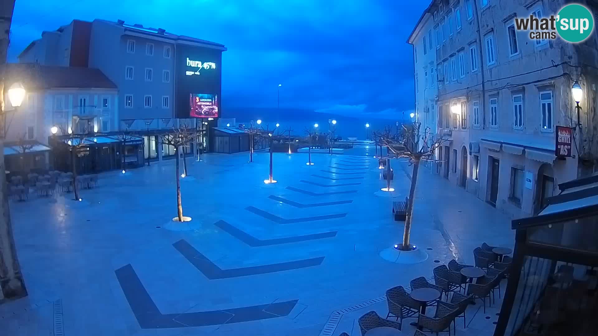 Centro de la ciudad de Senj – plaza Pavlin – Live Cam Dalmacia