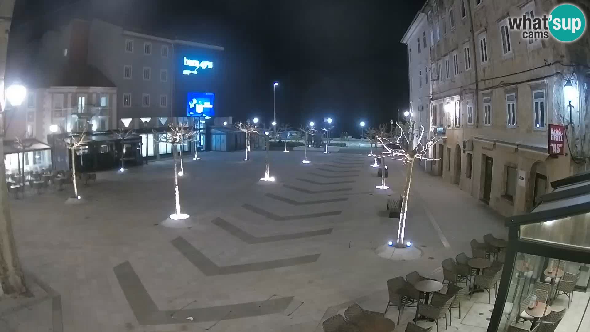 Centro de la ciudad de Senj – plaza Pavlin – Live Cam Dalmacia