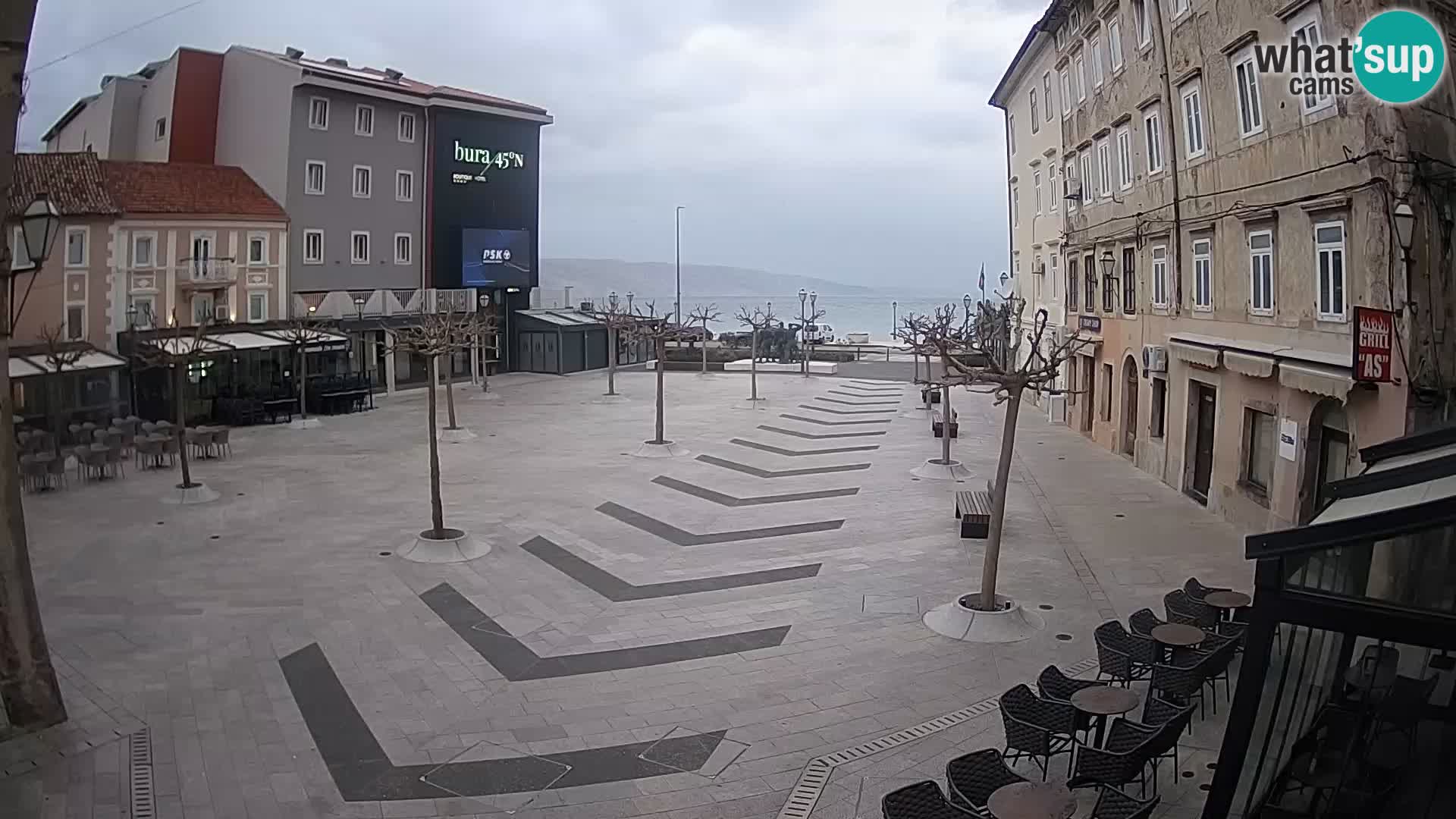 Center of Senj city – Pavlin square – Live Cam Dalmatia