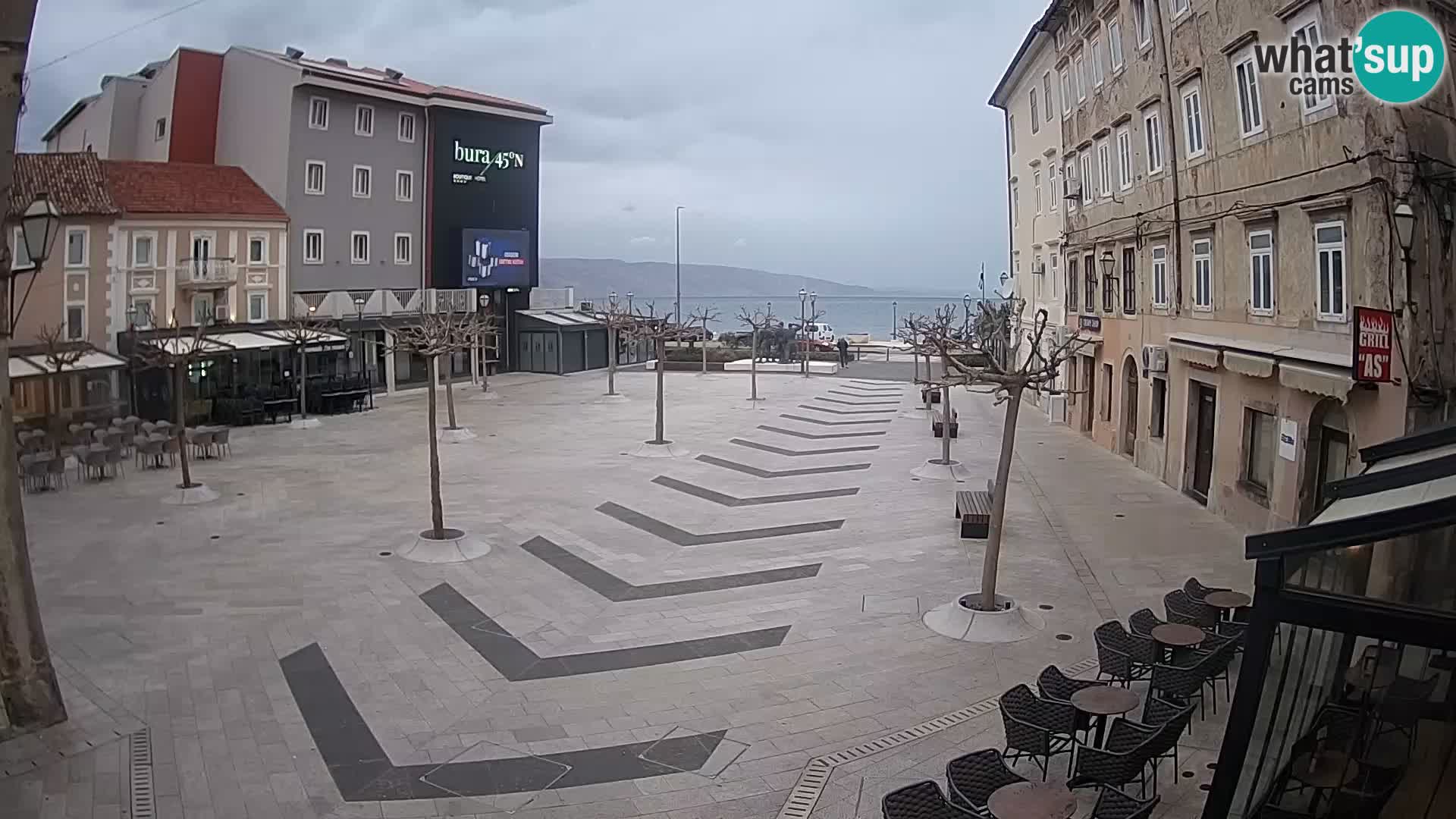 Centro della città di Senj – Piazza Pavlin – Live Cam Dalmazia