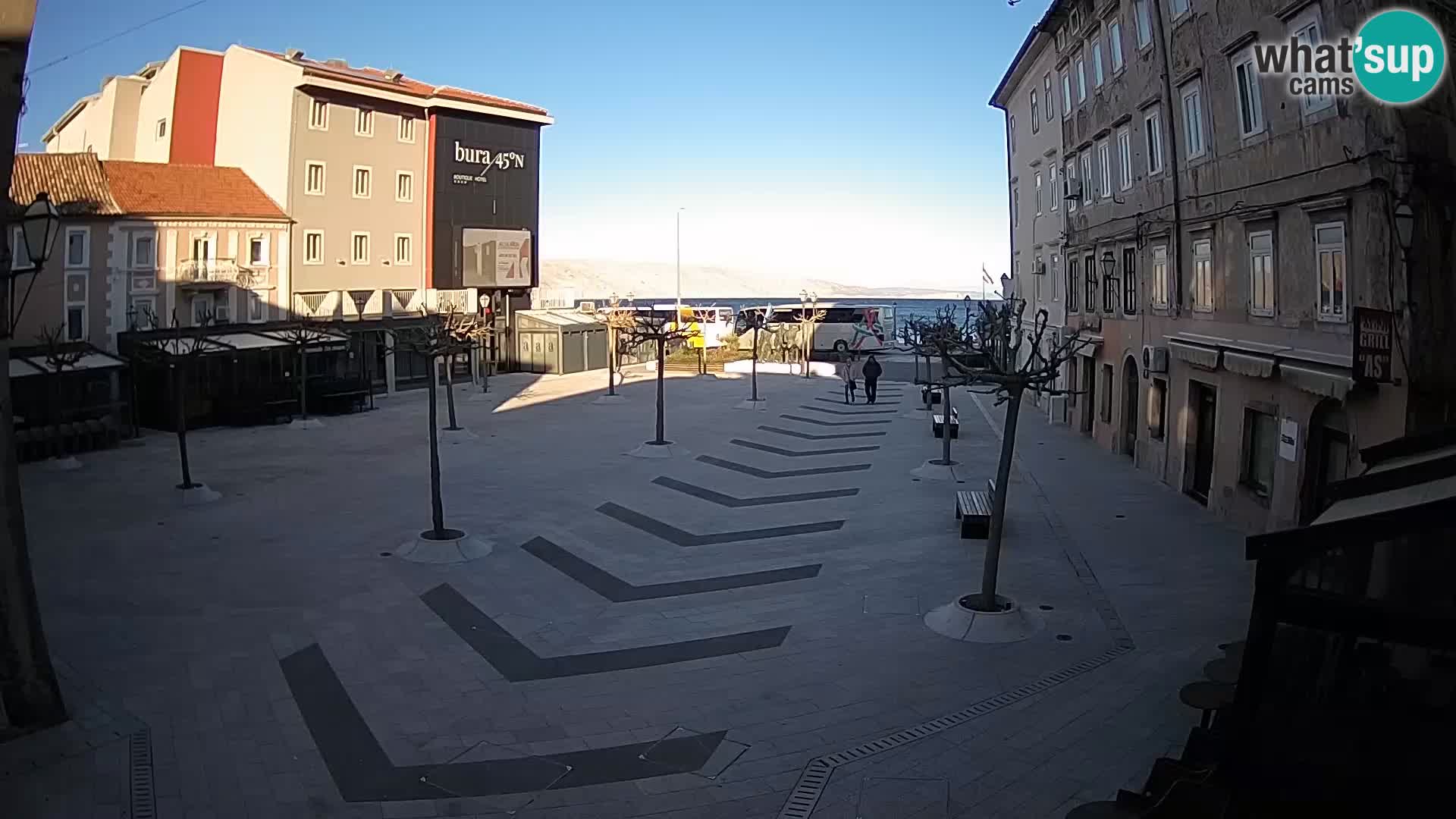 Centro de la ciudad de Senj – plaza Pavlin – Live Cam Dalmacia