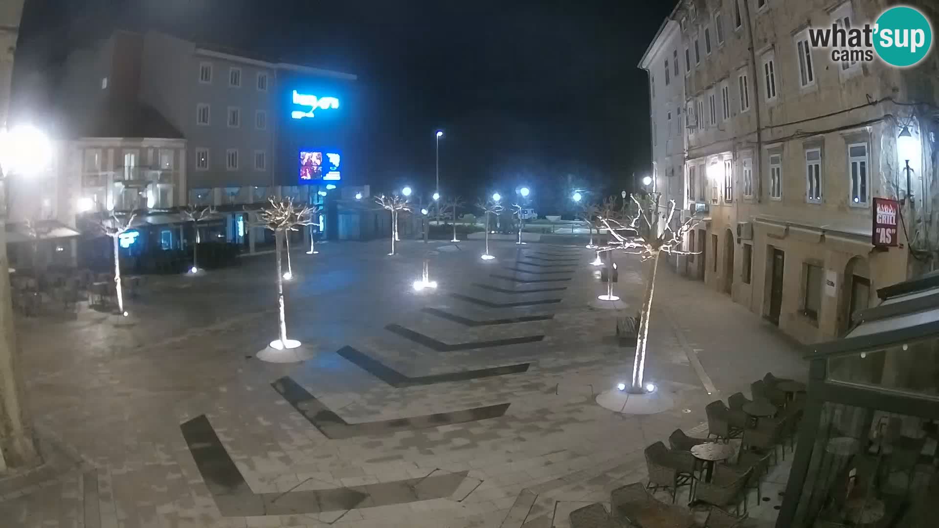 Centro de la ciudad de Senj – plaza Pavlin – Live Cam Dalmacia