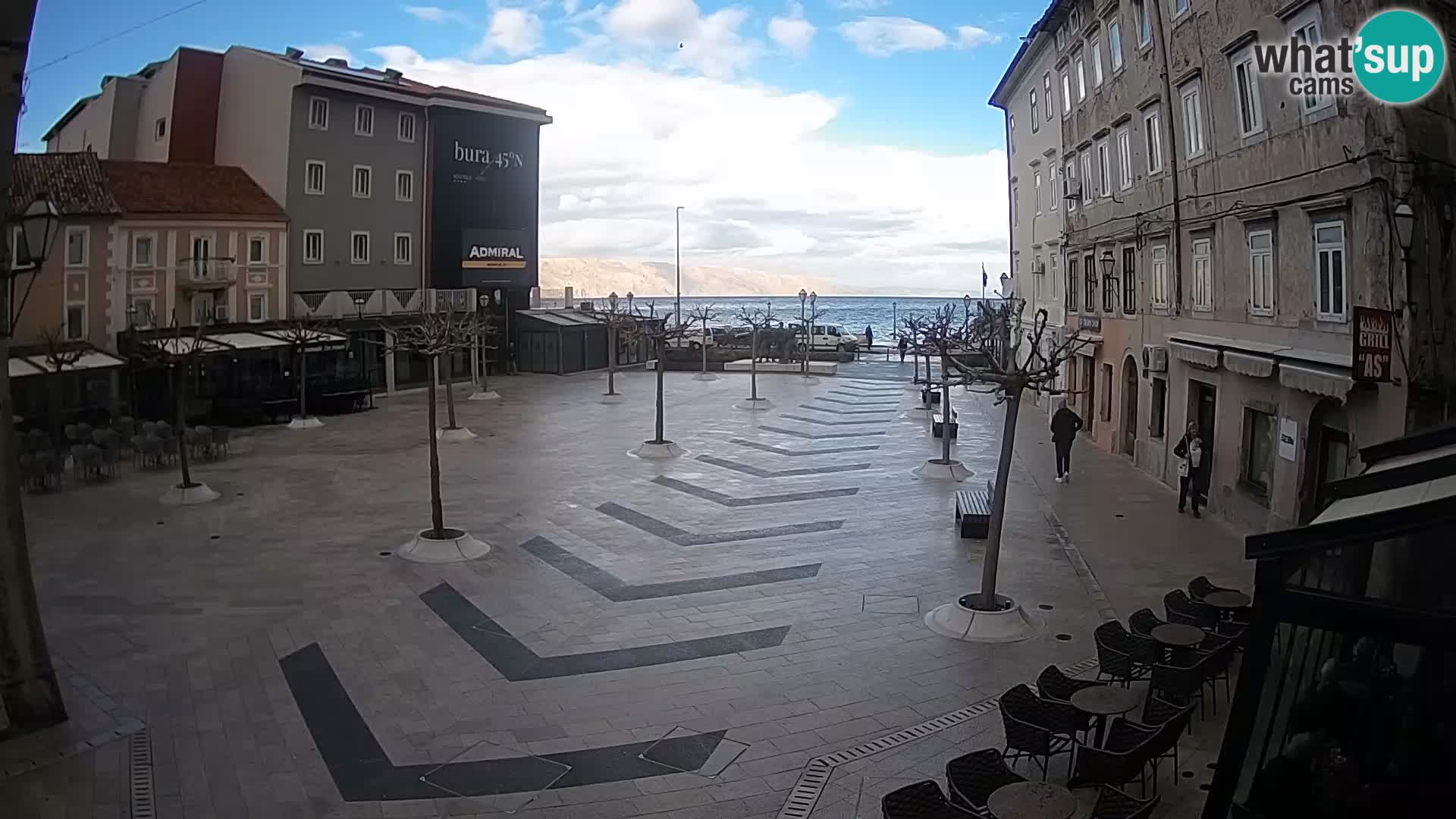 Centro de la ciudad de Senj – plaza Pavlin – Live Cam Dalmacia