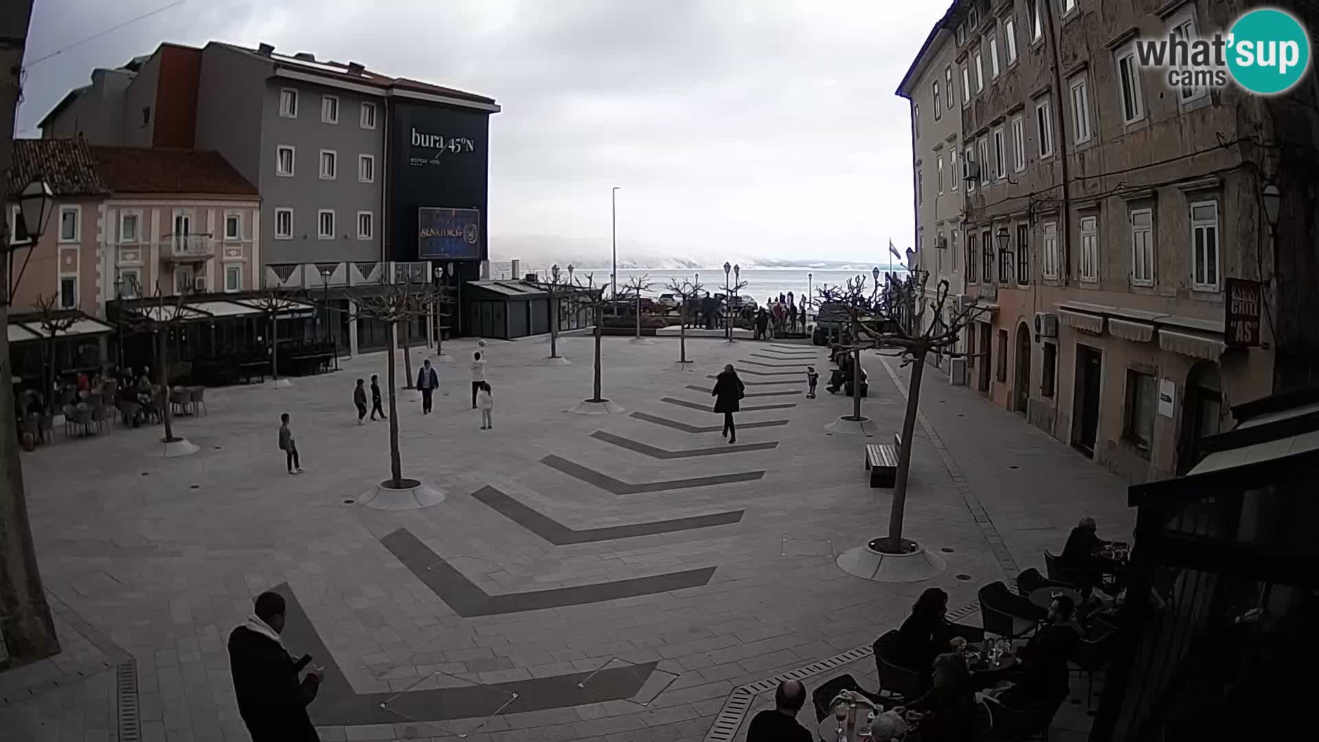 Center of Senj city – Pavlin square – Live Cam Dalmatia