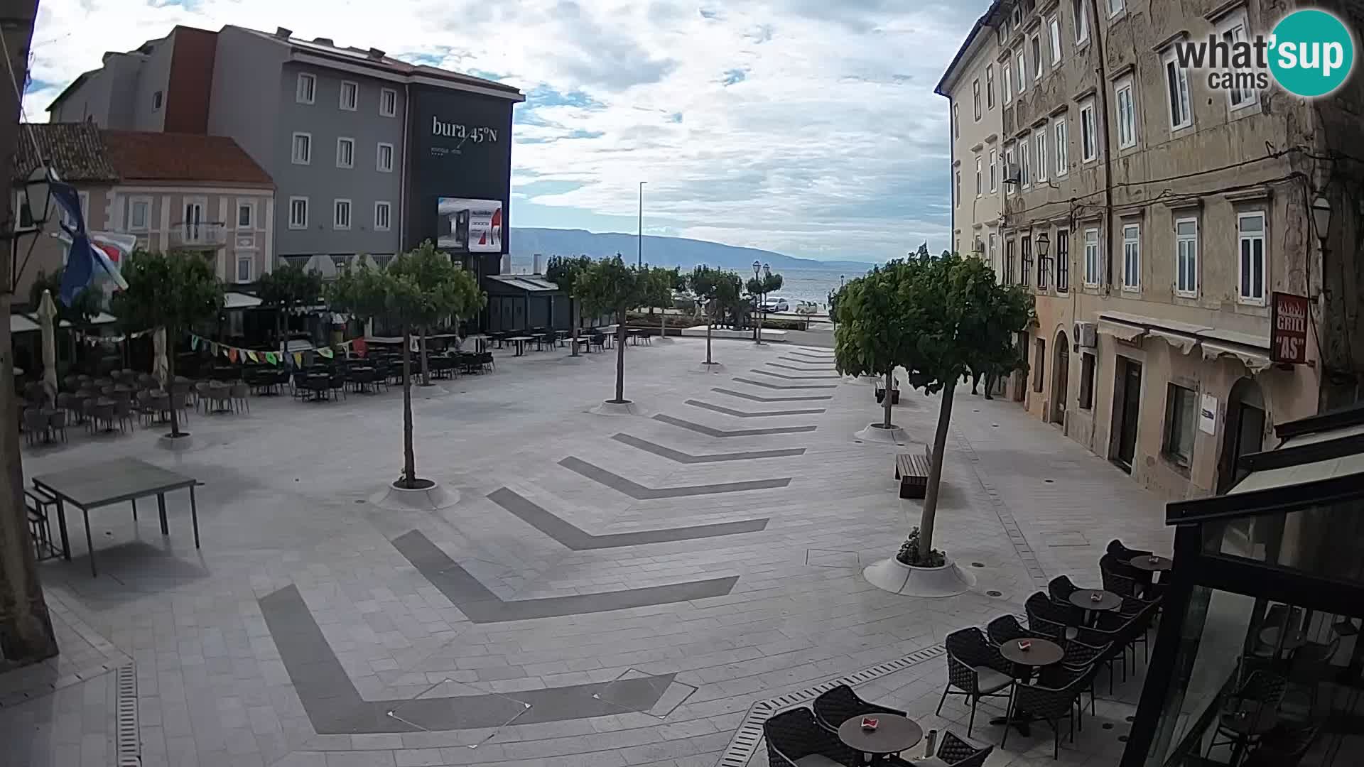 Centro de la ciudad de Senj – plaza Pavlin – Live Cam Dalmacia
